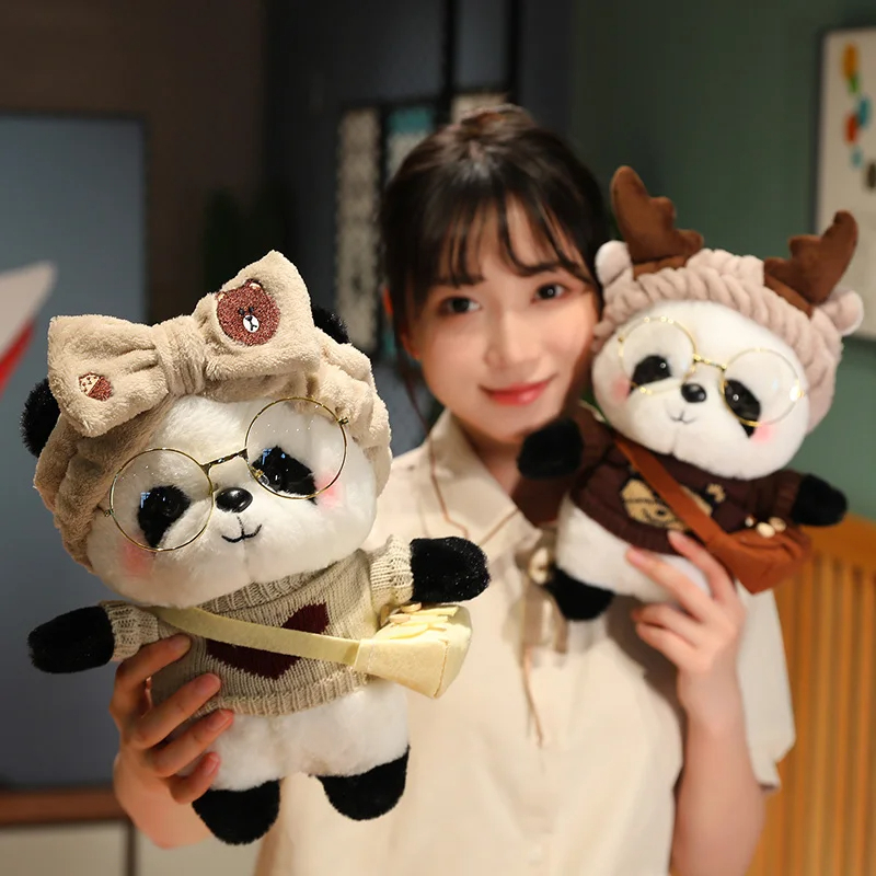 Peluche panda Costume Peluche Marron Kawaii